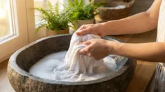 Di notte metto in ammollo strofinacci e presine da forno: al mattino sono impeccabili, anche il grasso vecchio sparisce