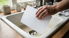 Quando esco di casa, lascio un bicchiere e un foglio di carta nel lavandino: un'abitudine semplice ma intelligente